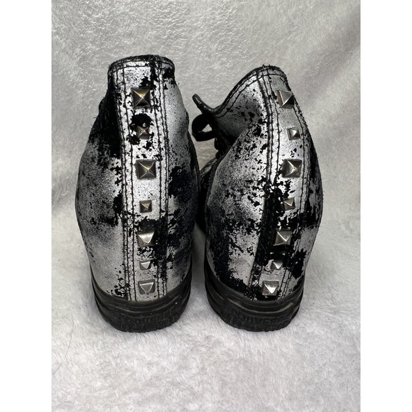 Converse All-Star Hidden Wedge Sneaker Black & Silver Womens Size 7.5  549556C - Picture 7 of 7